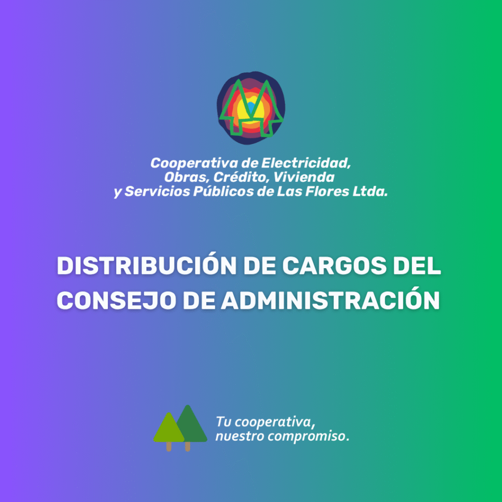 DISTRIBUCIÓN DE CARGOS DEL CONSEJO DE ADMINISTRACIÓN